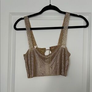 Gold Diamond Crop Top